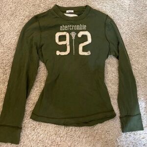 Abercrombie & Fitch Olive Long Sleeve Tee